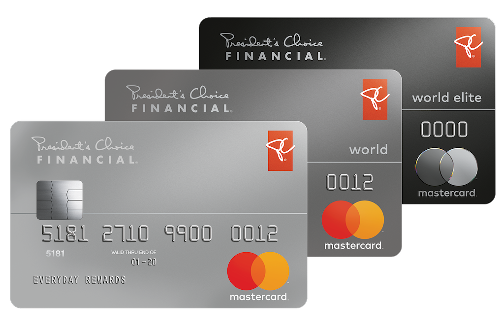 PC Financial Mastercard credit cards