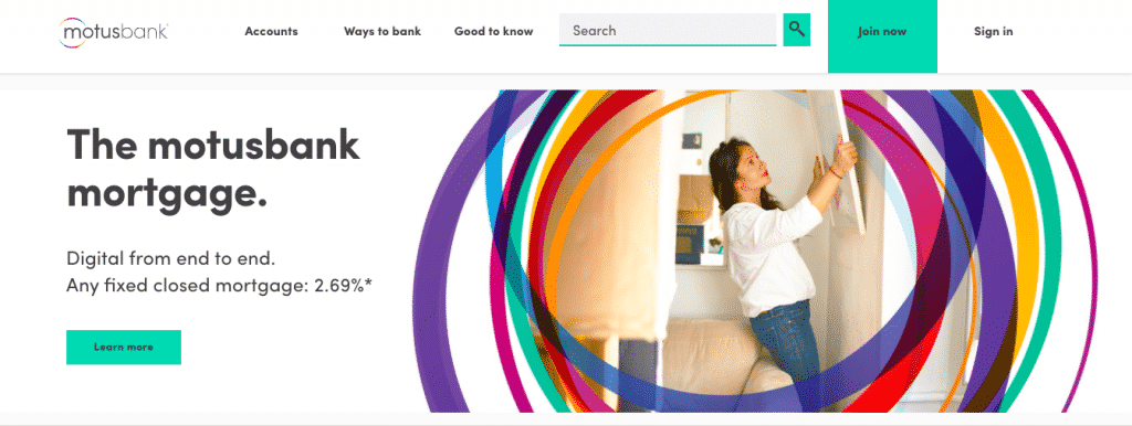 Motusbank website