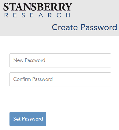 create password in Stansberry Research