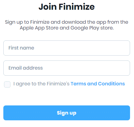 Registration in Finimize