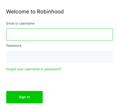 Robinhood: Registration