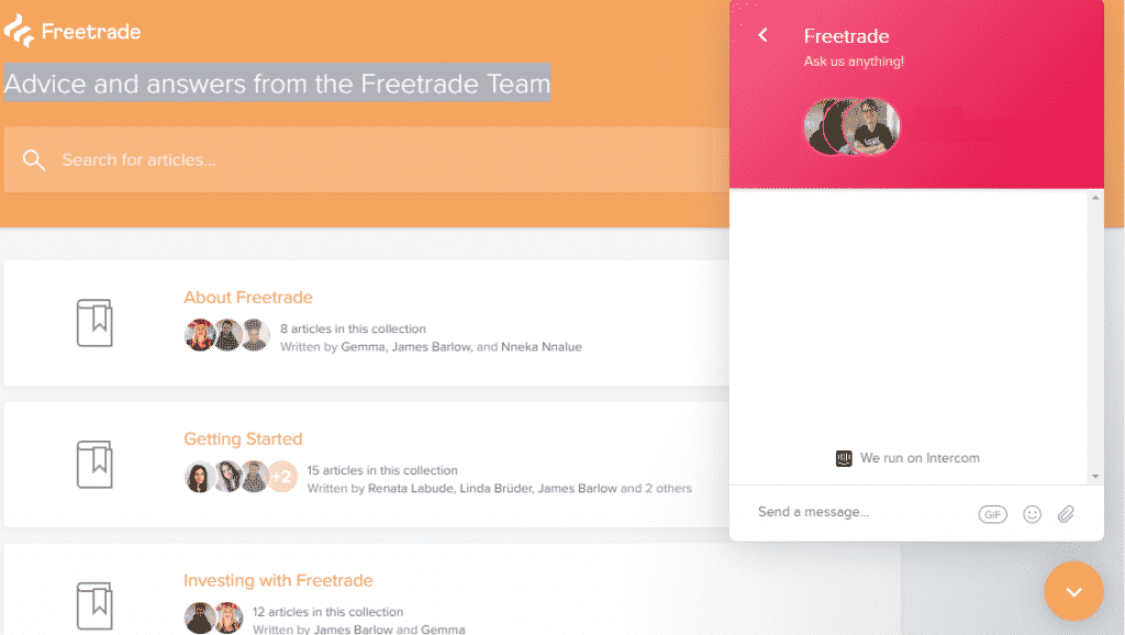Freetrade Live Chat