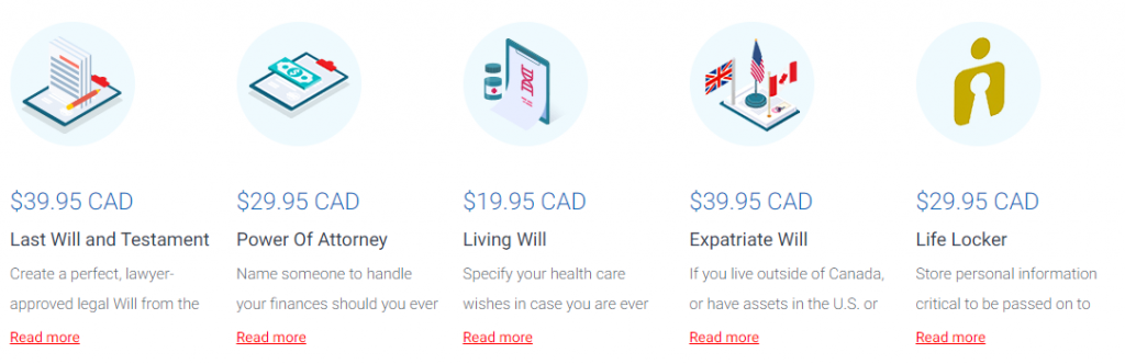 legalwills pricing wills
