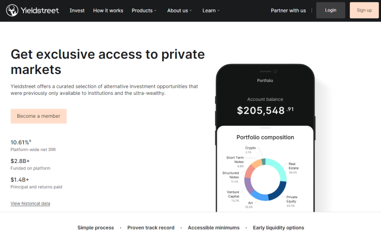 Yieldstreet Referral Code : $500 Signup Bonus