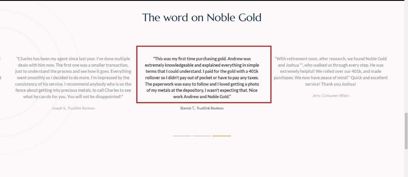 Noble Gold Review