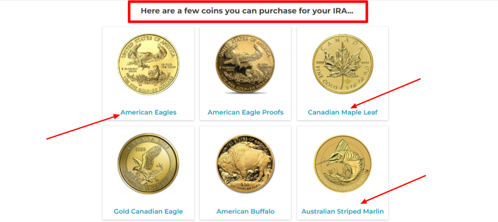Augusta Precious Metals Review IRA eligible coins

