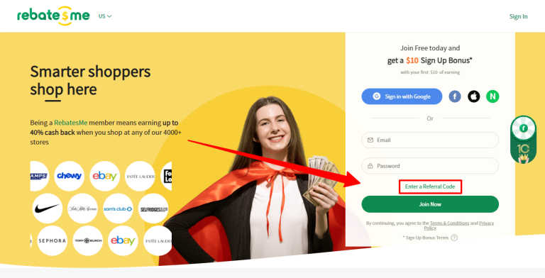 RebatesMe Signup Bonus: $10 In Free Money