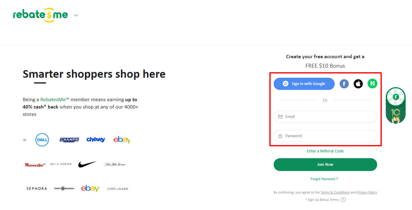 Get A $10 RebatesMe Signup Bonus With Our Referral Code YOREOYSTER