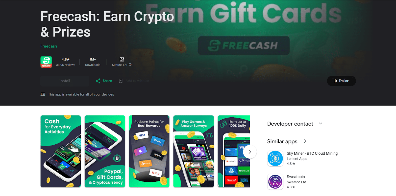 Freecash Referral Code YOREOYSTER + Get Up To $250 Sign Up Bonus