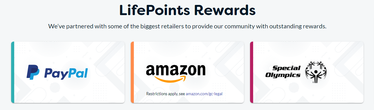 LifePoints Review payout or checkout options